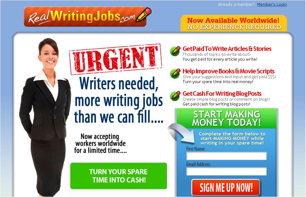 make money writing jobs
